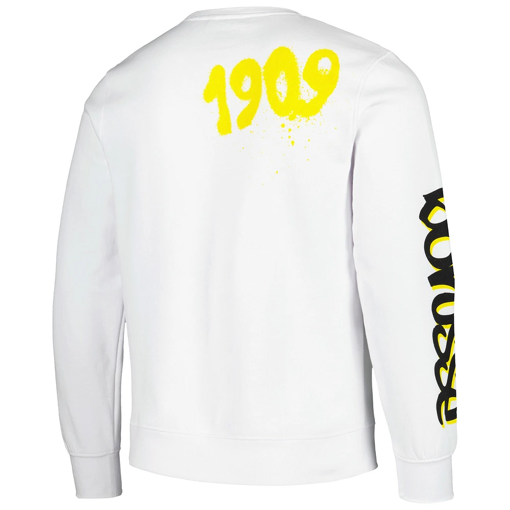 Sweat Borussia Dortmund Graffiti Homme Blanc