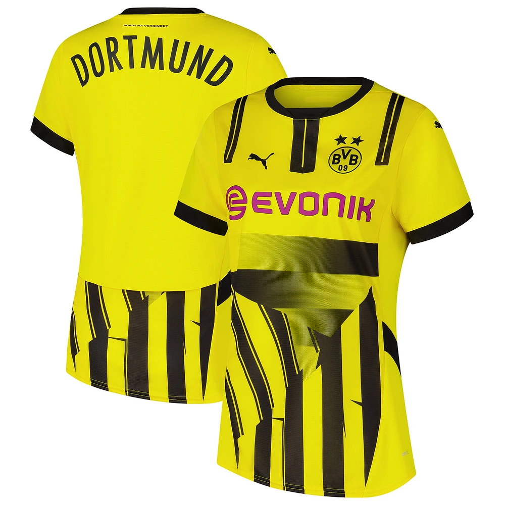 Women's Puma Yellow Borussia Dortmund 2024/25 Cup Replica Jersey