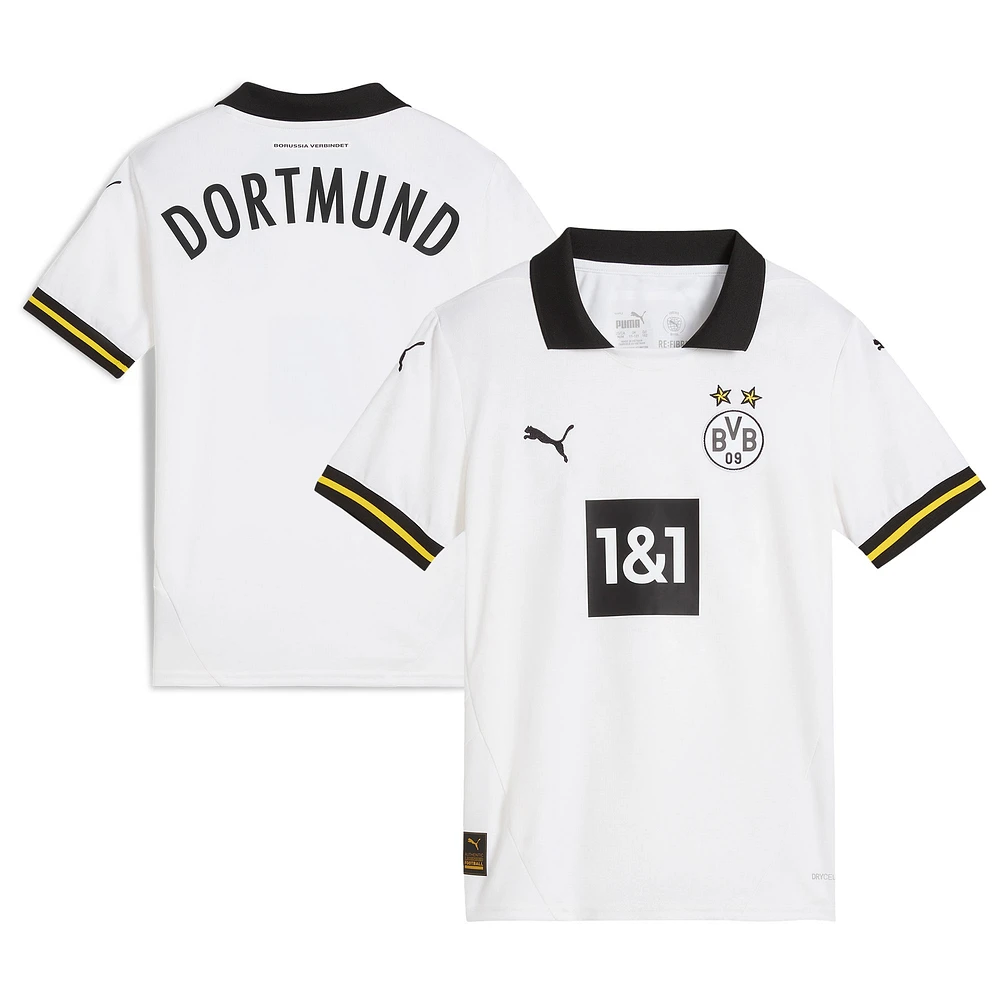 Youth Puma White Borussia Dortmund 2024/25 Third Replica Jersey