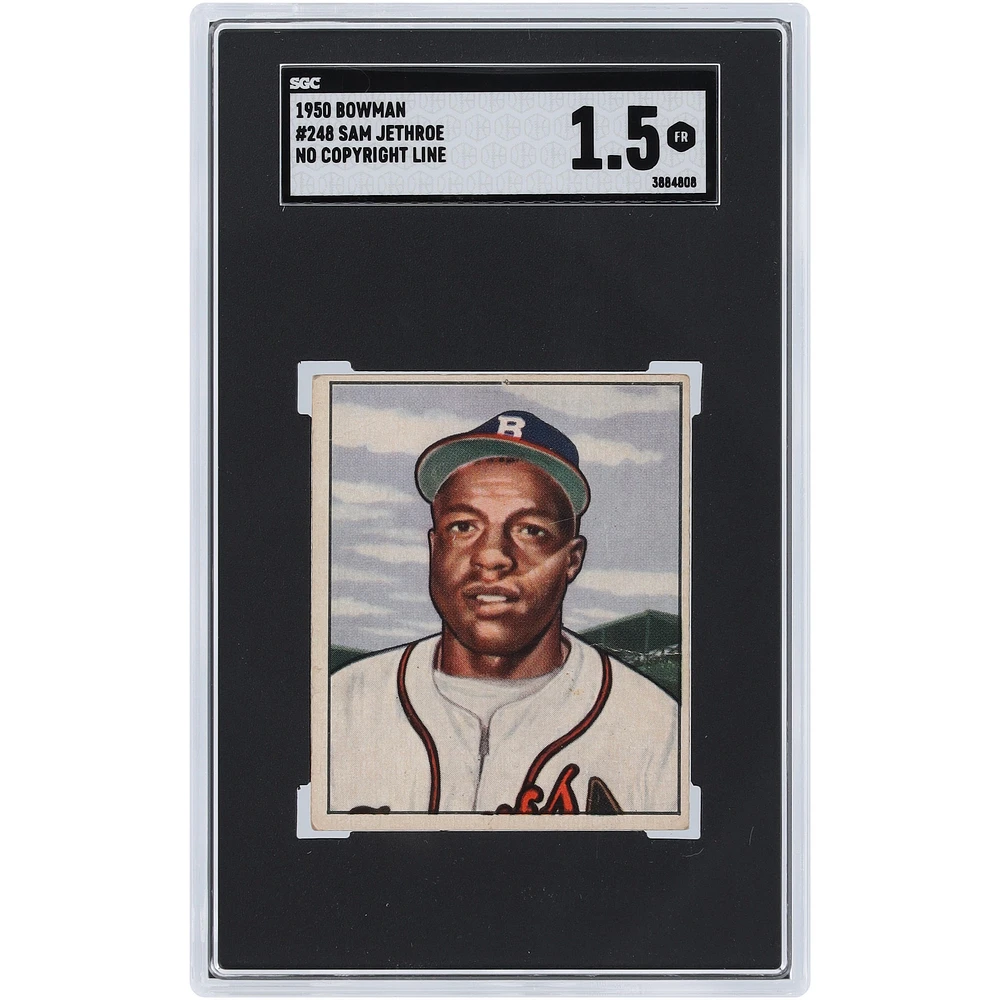Sam Jethroe Boston Braves 1950 Bowman #248 SGC Authenticated 1.5 Rookie Card