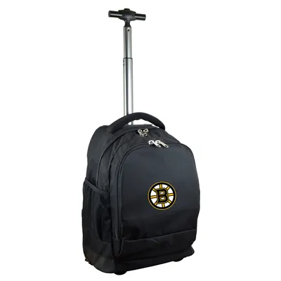 Boston Bruins 19'' Premium Wheeled Backpack - Black