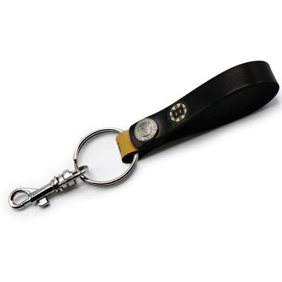 Boston Bruins Personalized Leather Loop Keychain