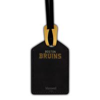 Boston Bruins Personalized Leather Luggage Tag