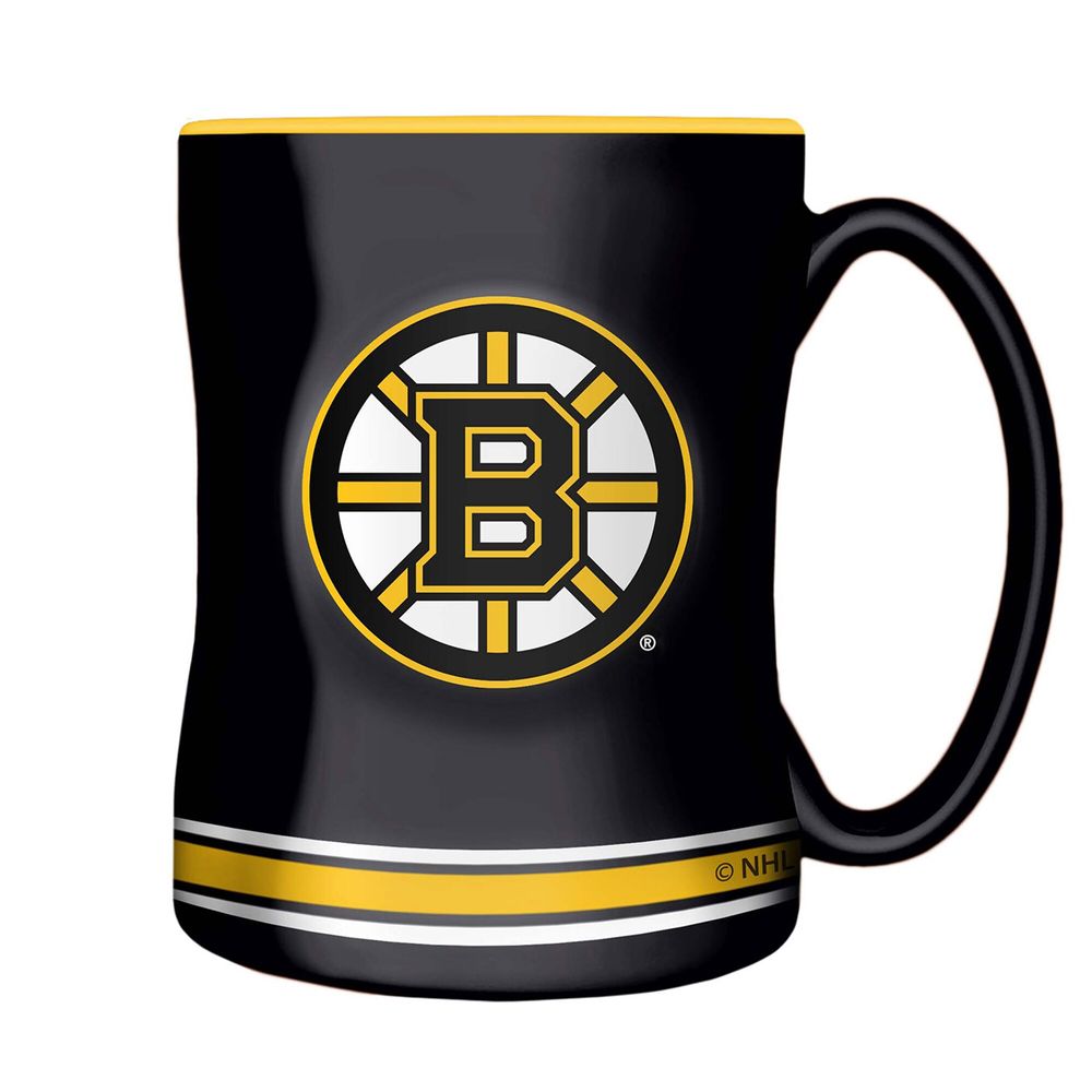 Black Boston Bruins Sculpted Relief Mug