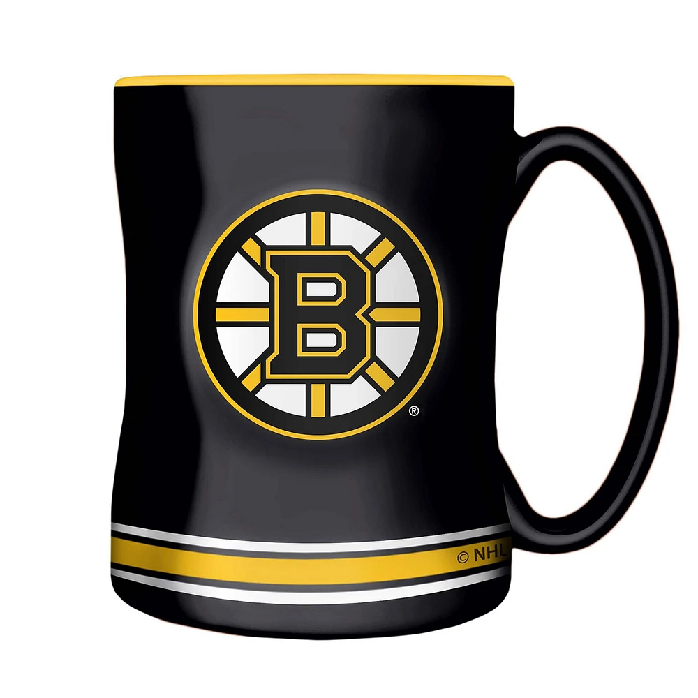 Tasse noire en relief des Bruins de Boston