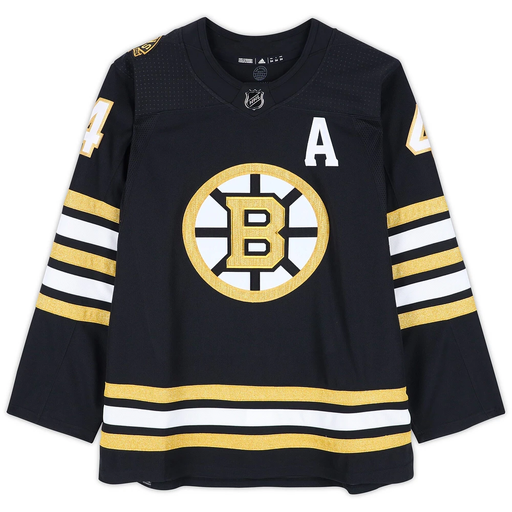 Maillot adidas authentique noir dédicacé par Bobby Orr des Boston Bruins pour le 100e anniversaire