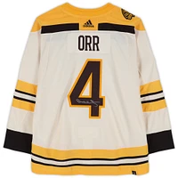 Bobby Orr Boston Bruins Autographed 100th Anniversary Cream Alternate adidas Authentic Jersey