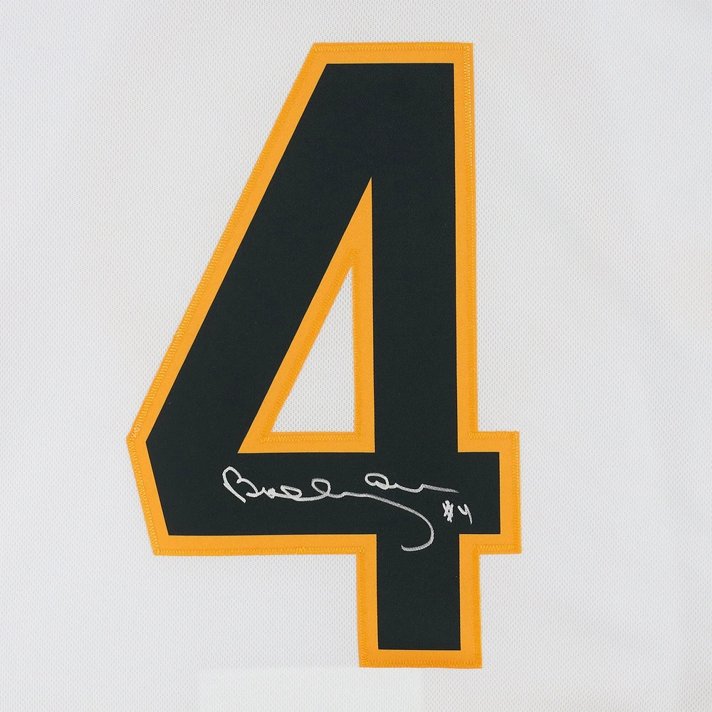 Maillot authentique adidas blanc autographié par Bobby Orr des Bruins de Boston