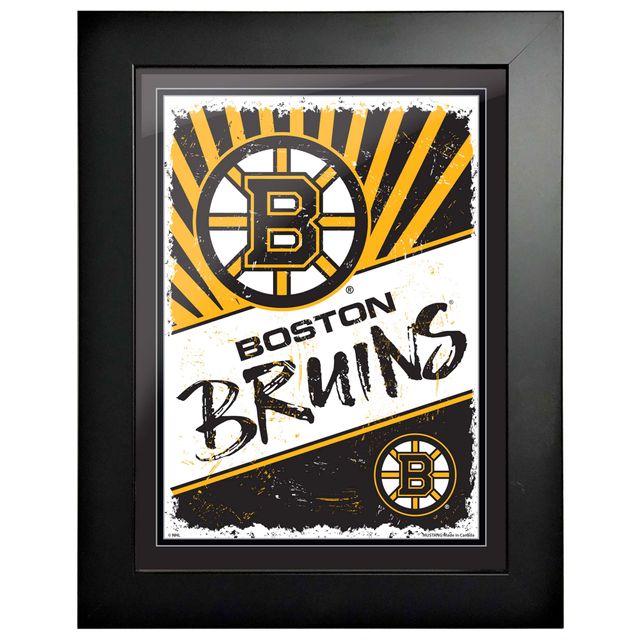 Bruins de Boston - Art encadré classique 12'' x 16''