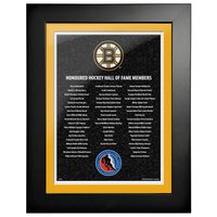 Boston Bruins - 12'' x 16'' Hockey Hall of Fame Honoured Members Framed Picture