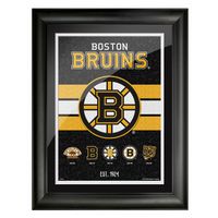 Boston Bruins 12'' x 16'' Team Tradition Framed - Artwork