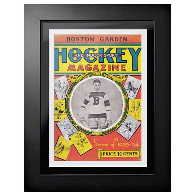 Boston Bruins 1933 Boston Garden Hockey Magazine - 12'' x 16'' Framed Program Cover