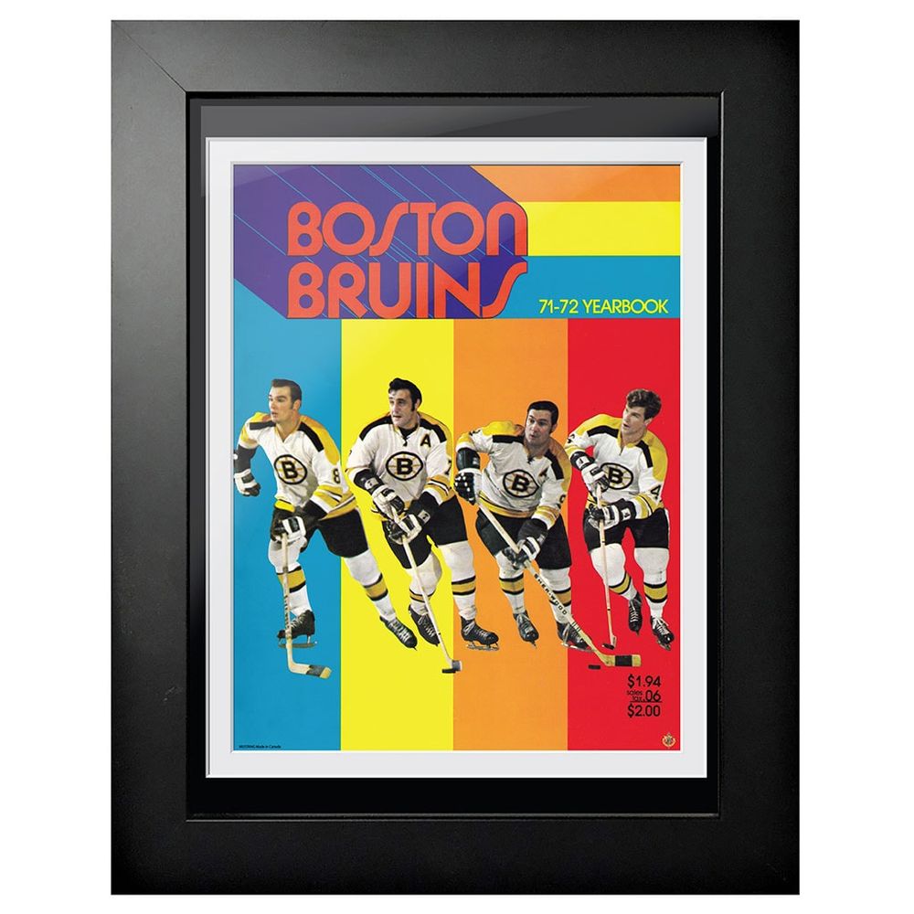 Boston Bruins 1971 Yearbook - 12'' x 16'' Framed Program Cover