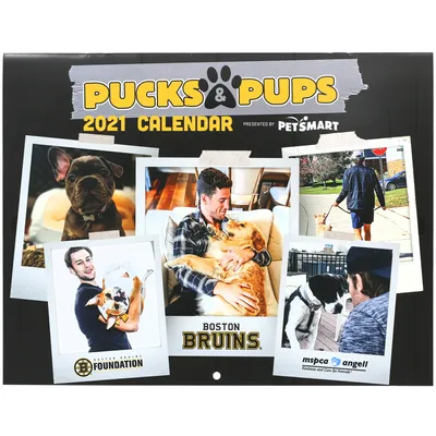 Boston Bruins 2022 Pucks & Pups Wall Calendar