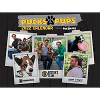 Calendrier mural Pucks & Pups 2022 des Bruins de Boston