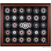 Vitrine de présentation en acajou pour 30 rondelles des Bruins de Boston