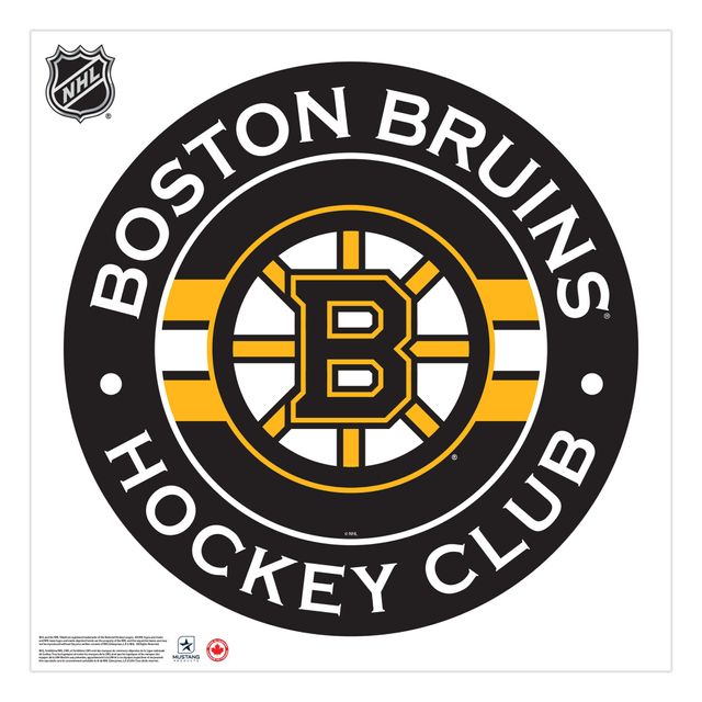 Autocollant mural repositionnable avec logo d'équipe 36'' x 36'' des Bruins de Boston