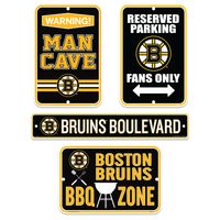 Boston Bruins 4-Piece Fan Sign - Set