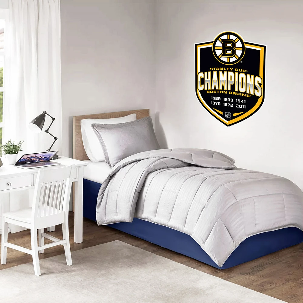 Boston Bruins 6-Time Stanley Cup Champions - 16'' x 22'' Repositionable Shield Decal
