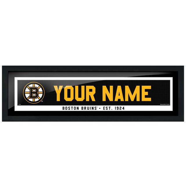 Cadre de barre de nom personnalisé Boston Bruins 6'' x 22''