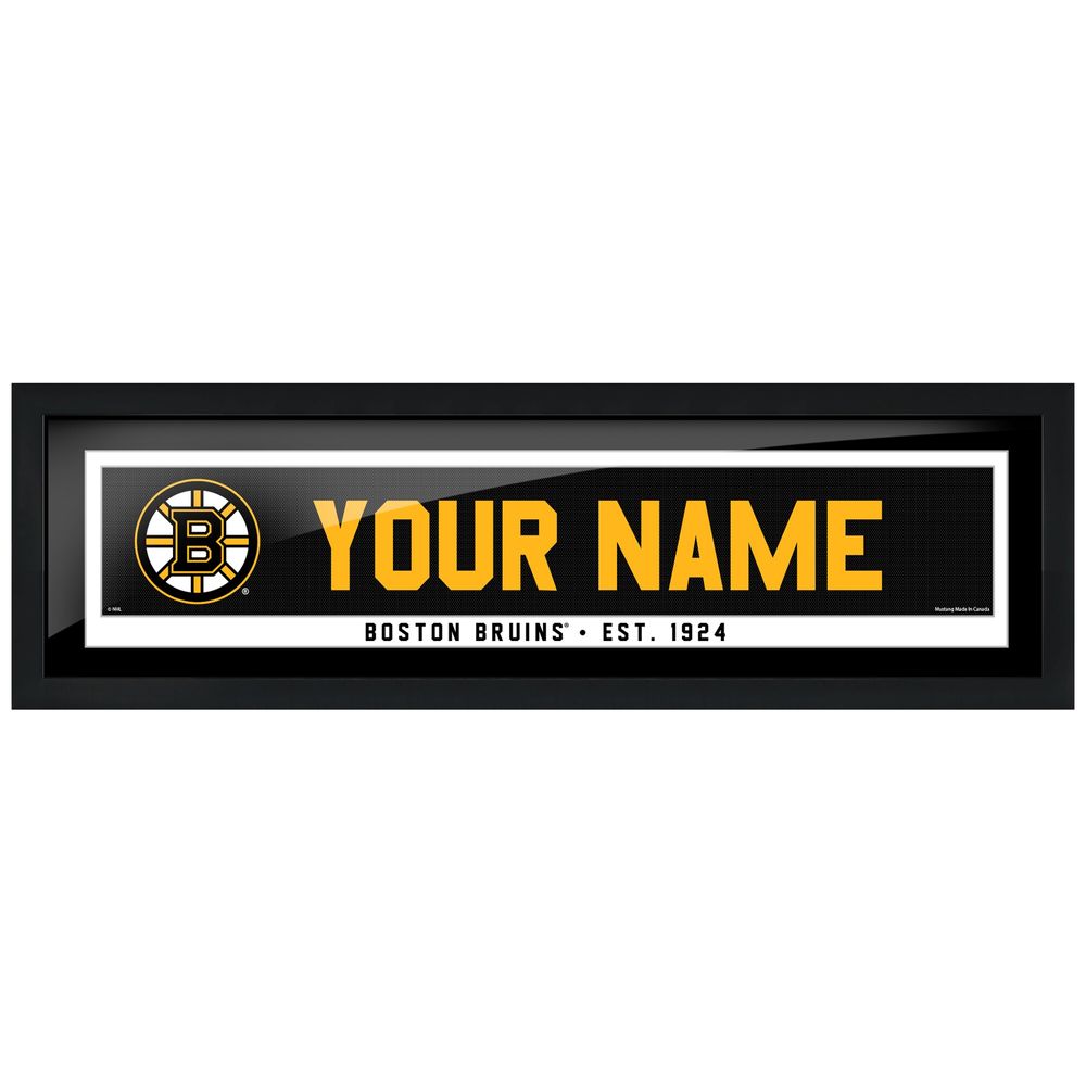 Boston Bruins 6'' x 22'' Personalized Name Bar Frame