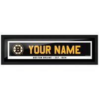 Boston Bruins 6'' x 22'' Personalized Name Bar Frame