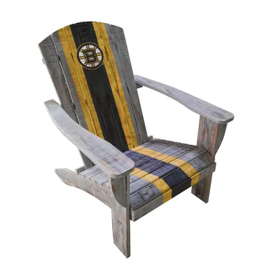 Boston Bruins Distressed Wood Adirondack Chair