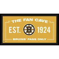 Boston Bruins Framed 10" x 20" Fan Cave Collage