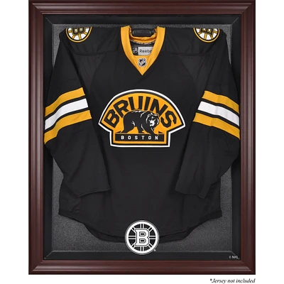 Vitrine de présentation encadrée en acajou pour maillots des Bruins de Boston