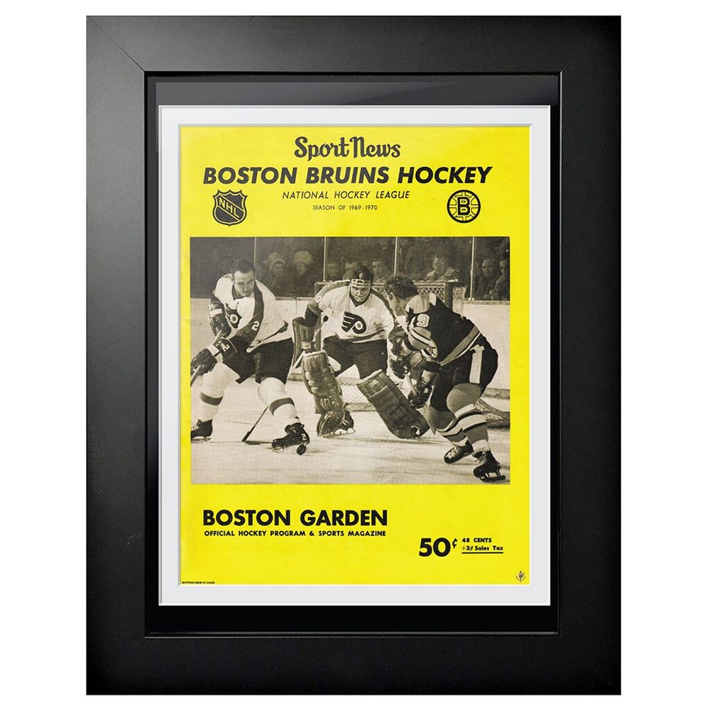 Boston Bruins Sport News Boston Garden - 12'' x 16'' Framed Program Cover