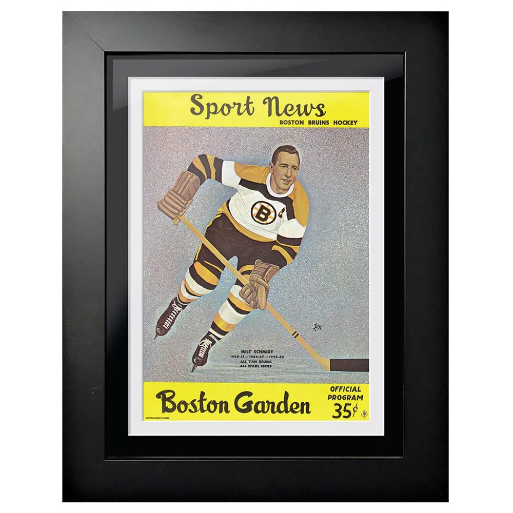 Boston Bruins Sport News Boston Garden Player Edition 2 - Couverture de programme encadrée 12 '' x 16 ''