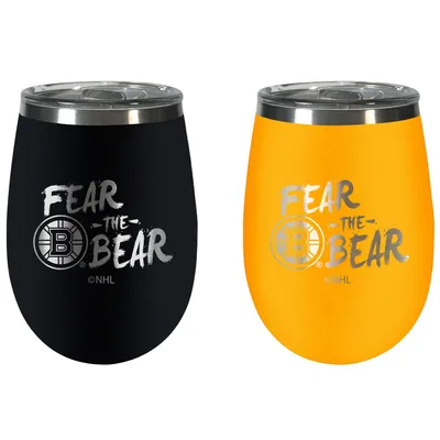 Boston Bruins Team Colors Wine Tumbler Two-Piece Set