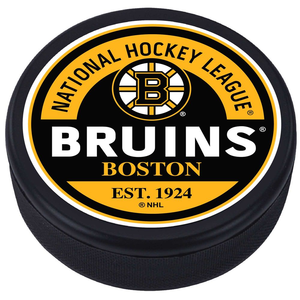 Boston Bruins - Textured Block Logo Puck