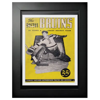 Bruins de Boston The Boston News - Couverture de programme encadrée 12'' x 16''