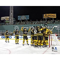 Boston Bruins Unsigned Celebrate 2-1 Win the 2023 Discover NHL Winter Classic Photograph