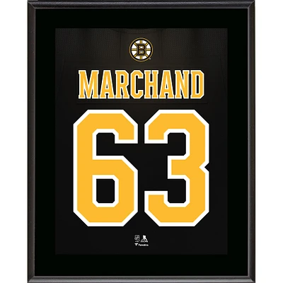Plaque de joueur sublimée avec numéro de maillot des Bruins de Boston de Brad Marchand, 10,5" x 13"