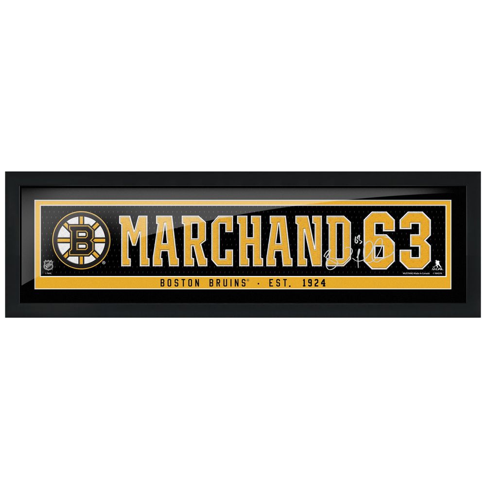 Brad Marchand Boston Bruins 6'' x 22'' Framed Replica Autograph Player Name - Bar