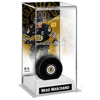 Étui de luxe pour rondelles de hockey de grande taille des Bruins de Boston de Brad Marchand
