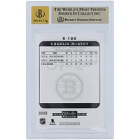 Charlie McAvoy Bruins de Boston dédicacé 2017-18 Upper Deck O-Pee-Chee Platinum Retro Yellow Ink #R-100 Beckett Fanatics Witnessed Authentifié 9.5/10 Rookie Card