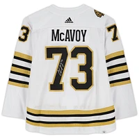Charlie McAvoy Boston Bruins Autographed White adidas Authentic Jersey with 100th Anniversary Patch
