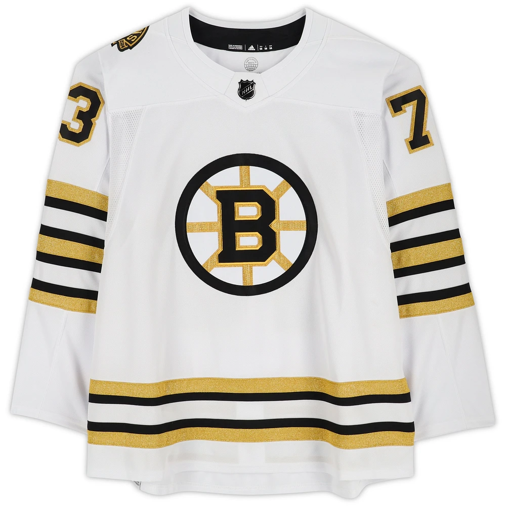 Charlie McAvoy Boston Bruins Autographed White adidas Authentic Jersey with 100th Anniversary Patch