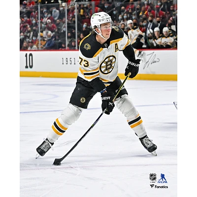 Charlie McAvoy Boston Bruins Unsigned Looks to Shoot the Puck Photograph