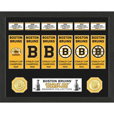 Boston Bruins Highland Mint 15" x 12" Stanley Cup Banner Collection Photo Mint