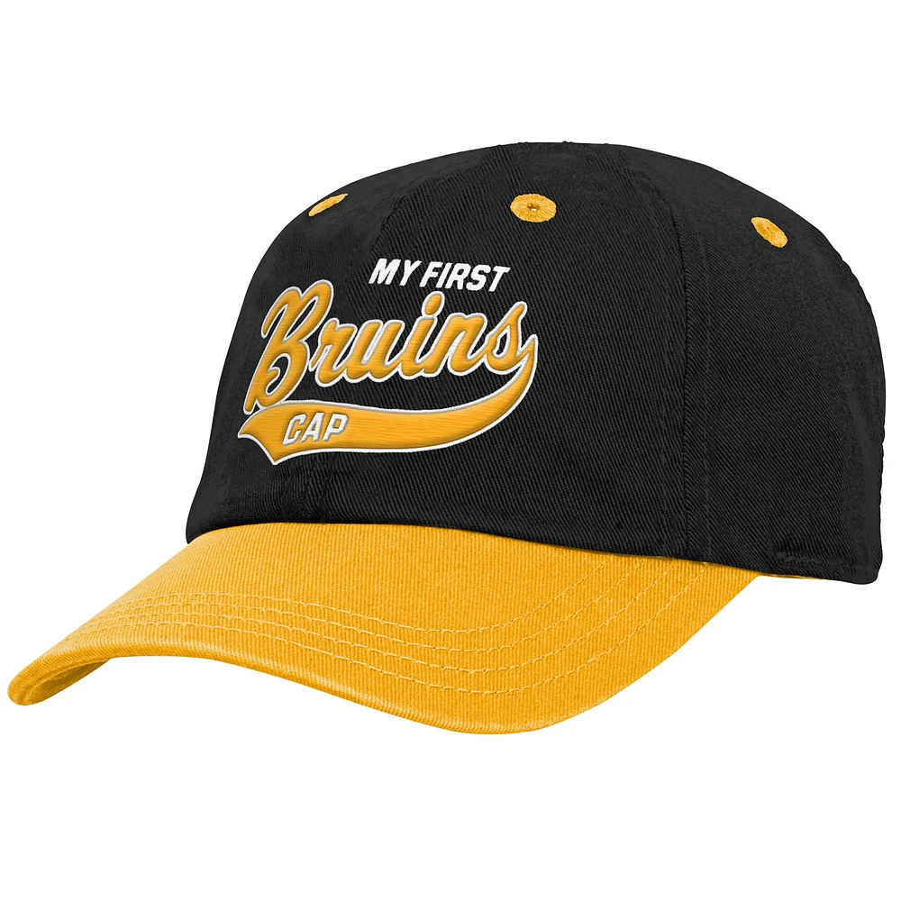 Casquette souple My First Tail Sweep Flex pour bébé des Bruins de Boston, noire