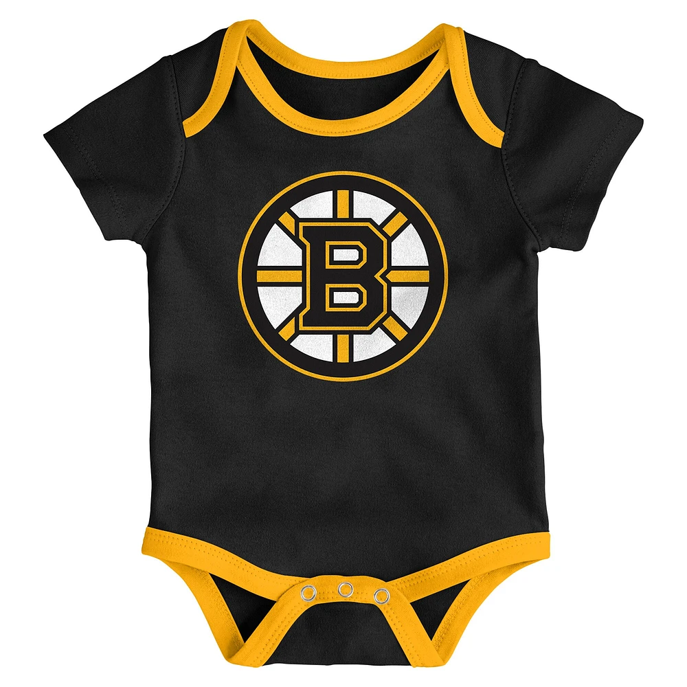 Ensemble de trois bodies pour bébé Boston Bruins Loyal Buddies