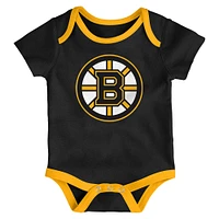 Ensemble de trois bodies pour bébé Boston Bruins Loyal Buddies