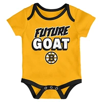 Ensemble de trois bodies pour bébé Boston Bruins Loyal Buddies