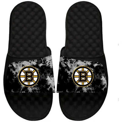 Boston Bruins ISlide Acid Wash Slide Sandals - Black