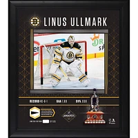 Linus Ullmark Boston Bruins 2023 Vezina Trophy Winner Framed 15" x 17" Photograph with Piece of Game-Used Puck - Limited Edition of 535