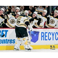 Linus Ullmark Boston Bruins Unsigned 1st NHL Goal Celebration Photograph